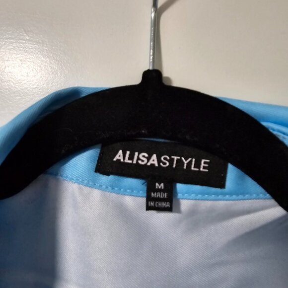 MAXI BUTTON DOWN OCEAN PRINT DRESS WITH POCKETS - MEDIUM - Picture 6 of 9